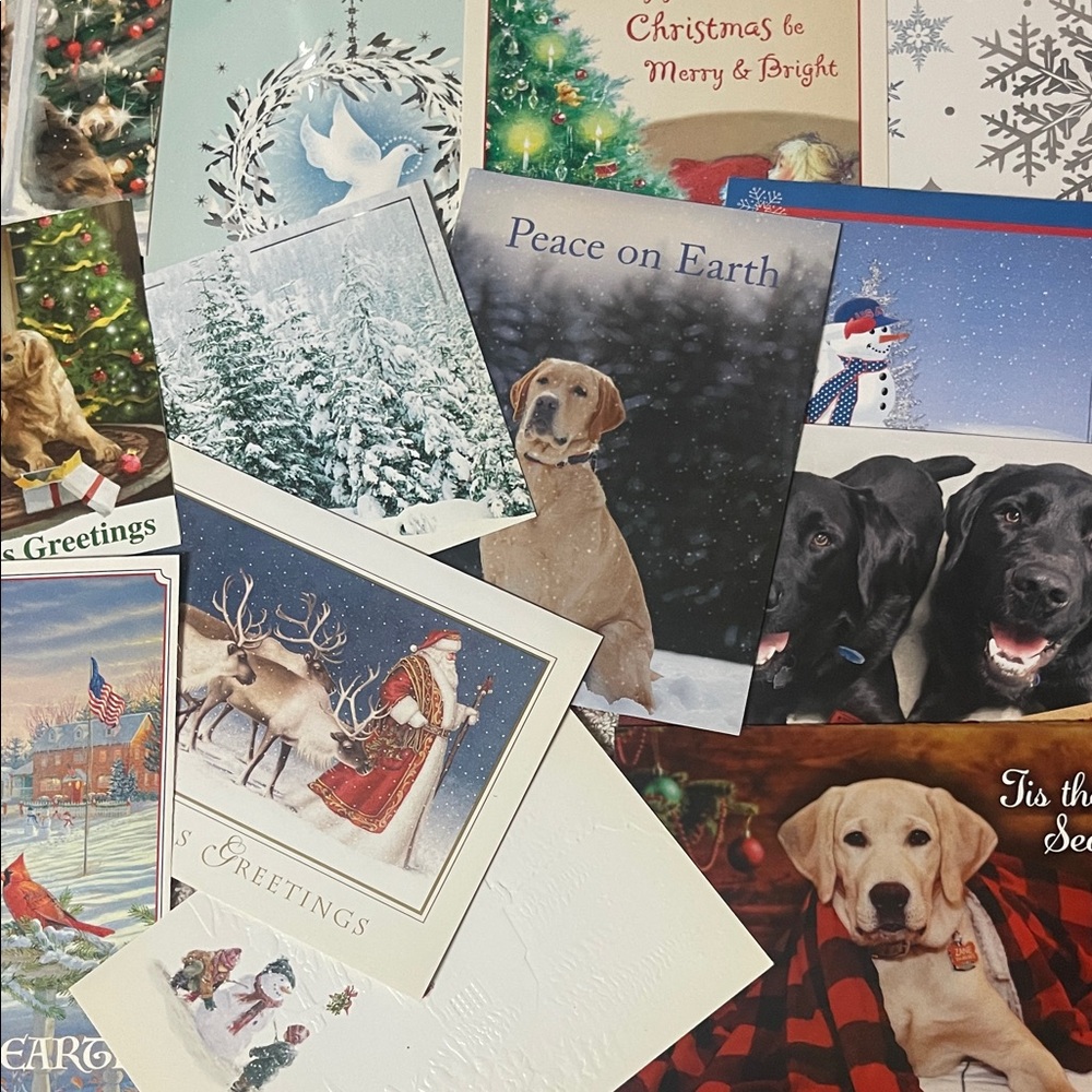 Assorted Holiday Greeting Cards 25 Card Bundle